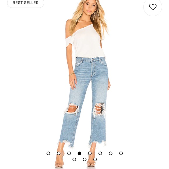 Agolde Denim - We The Free Maggie Straight Jean in Light Stone Wash
